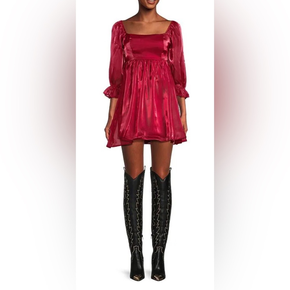 Allison + Kelly Organza Fit & Flare Dress